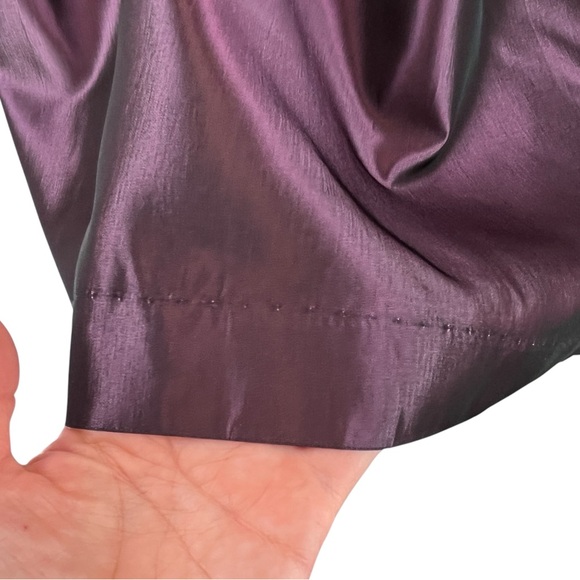 Vintage Versailles Maxi Full A-Line Skirt Formal Plum Purple Acetate Sheen Sz 10 - Picture 4 of 7